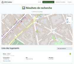 Adresse retrouvée avec DPE-Stalker